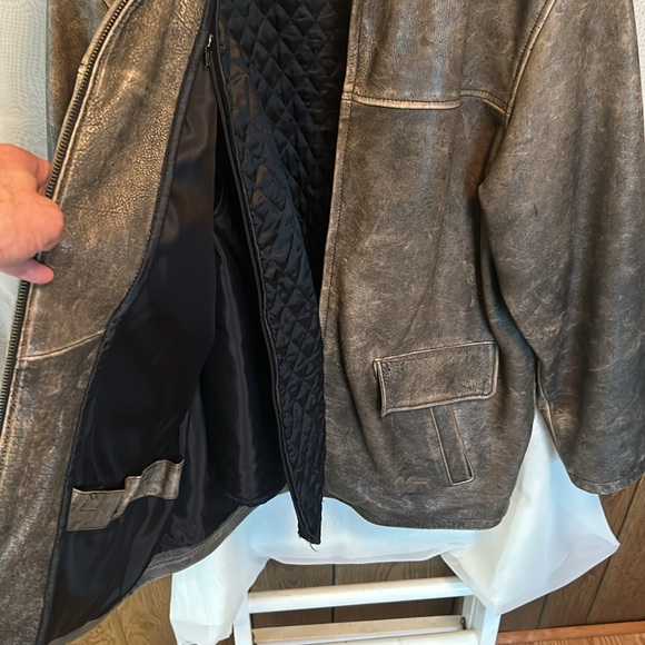 Men’s Bomber M.JULIAN XL Brown leather jacket - Picture 4 of 5